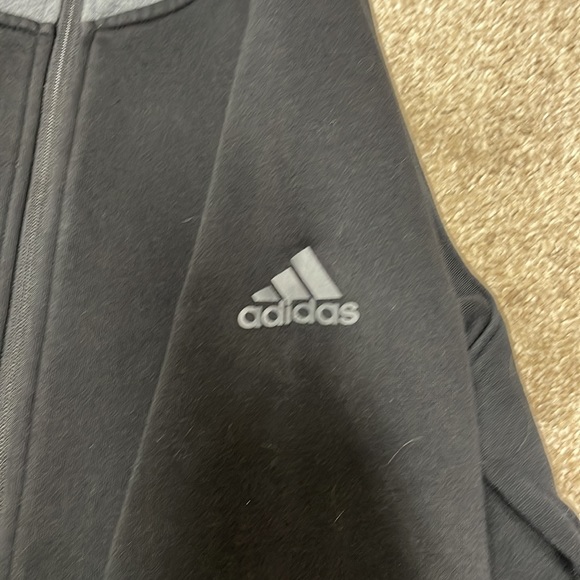 Men's Adidas Basketball Black Zipper Jacket with Hood Size Medium - Picture 4 of 9